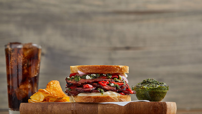 Chimichurri Brisket Panini