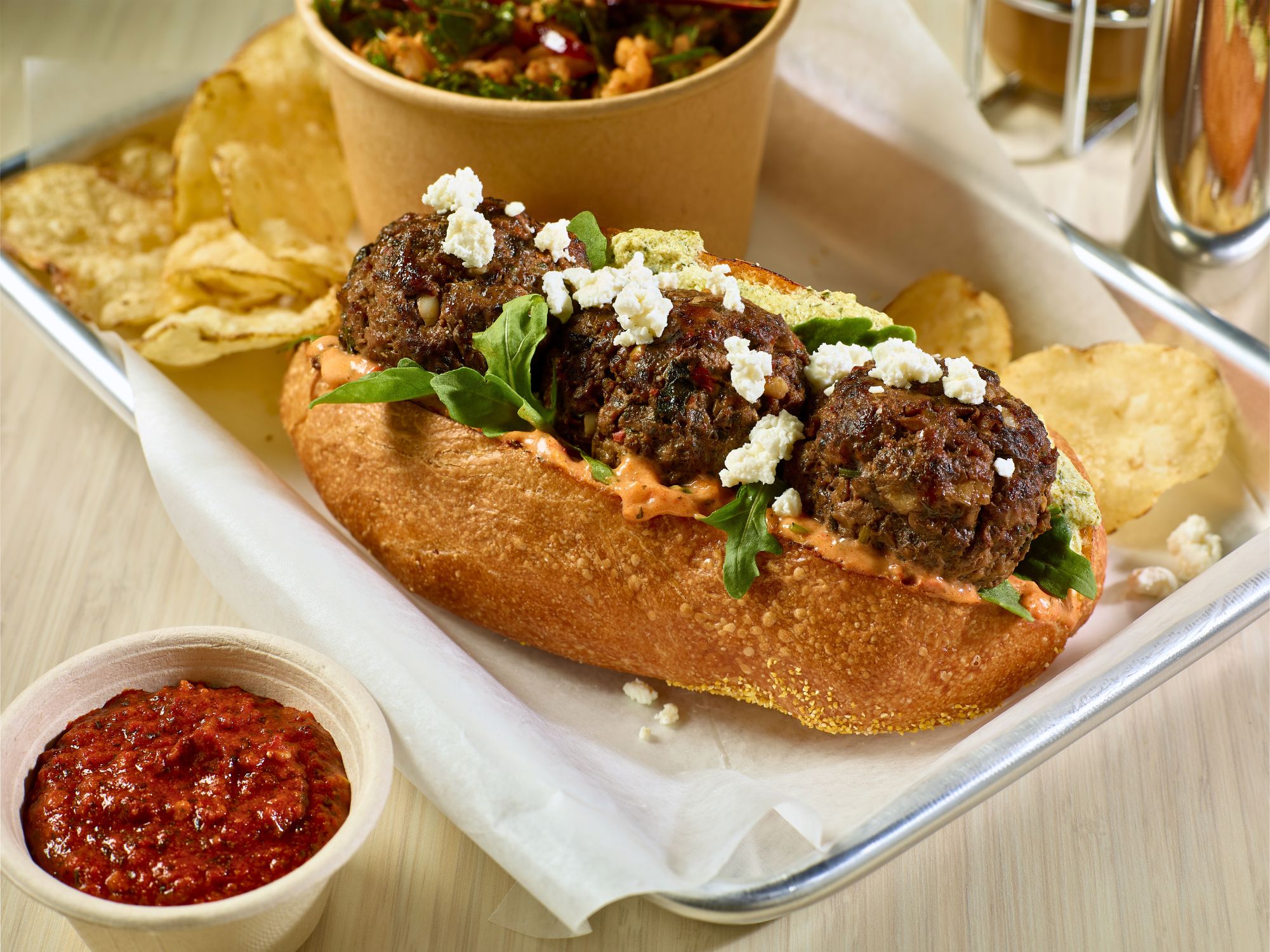 Moroccan Meatball Sandwich