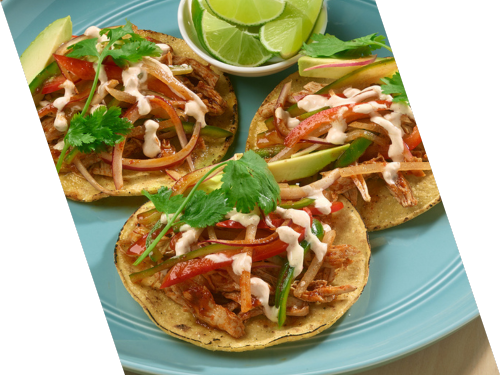Chicken Tostadas with Honey Pepper