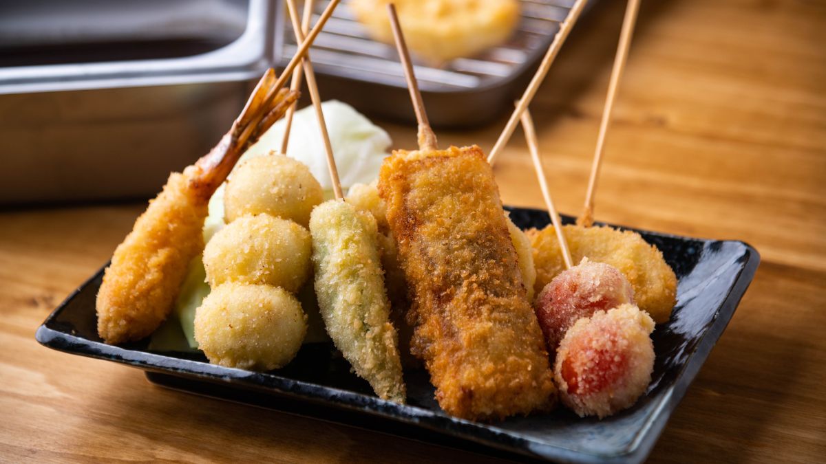Japanese veggie kushikatsu